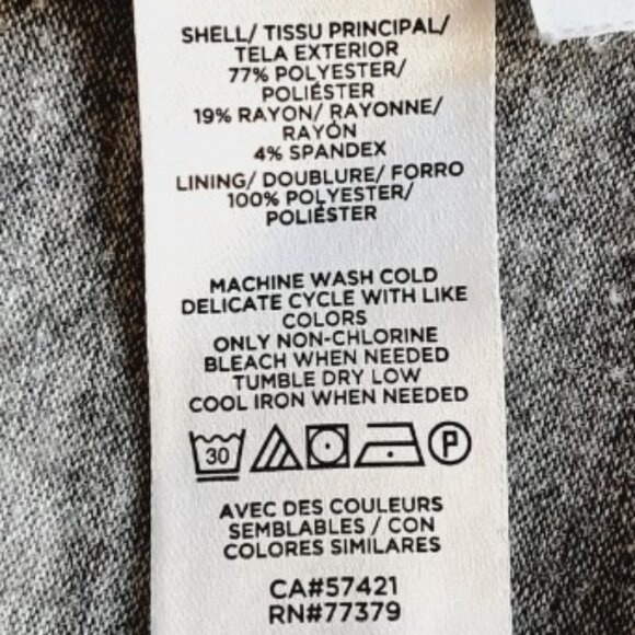 Ann Taylor Heathered Gray Cowl Knit Dress 2P - Picture 7 of 7